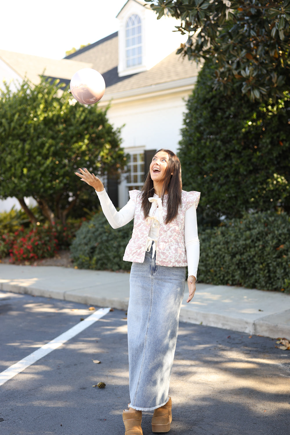Kammi Vest - Ivory/Blush
