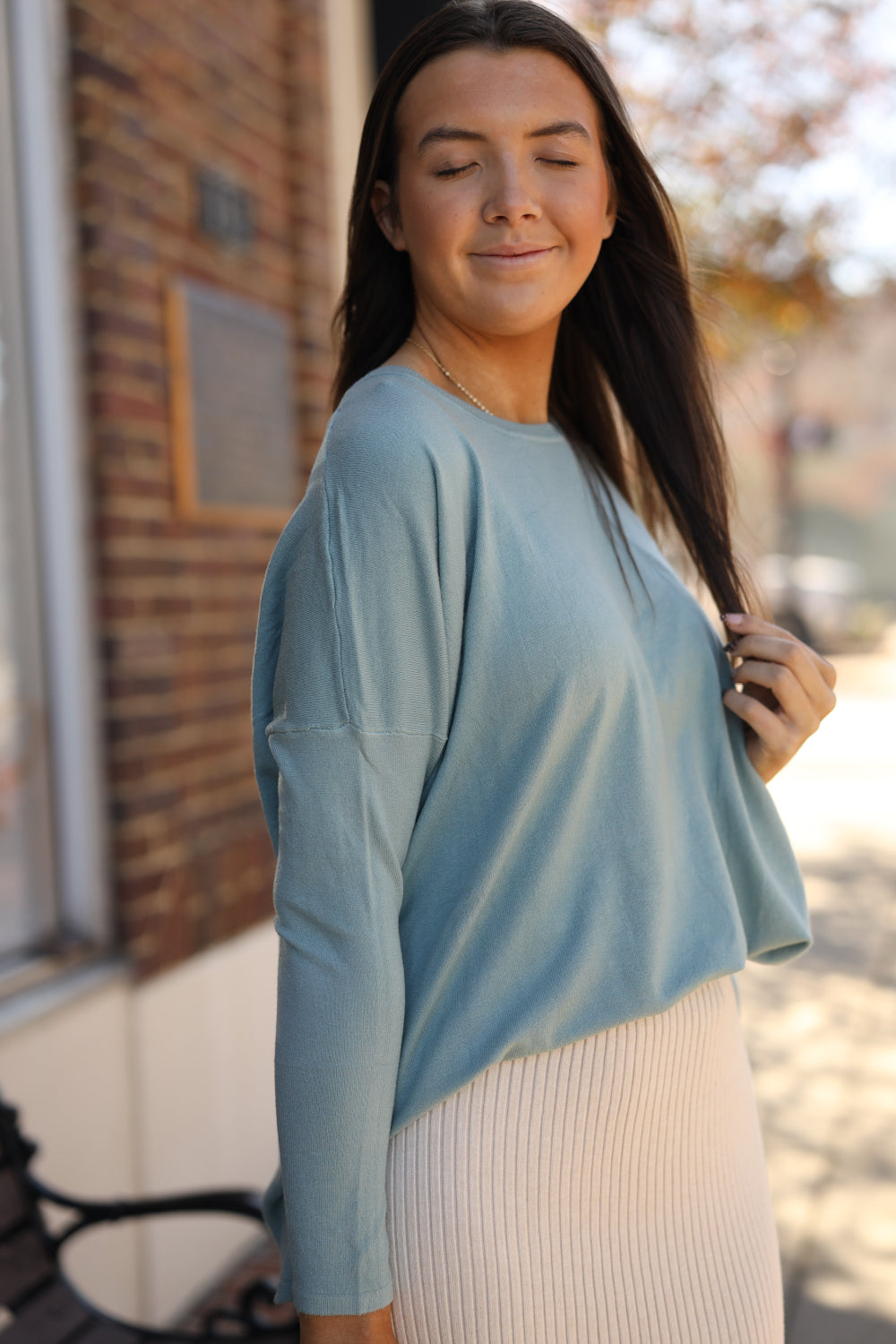 Ada Sweater - Light Teal