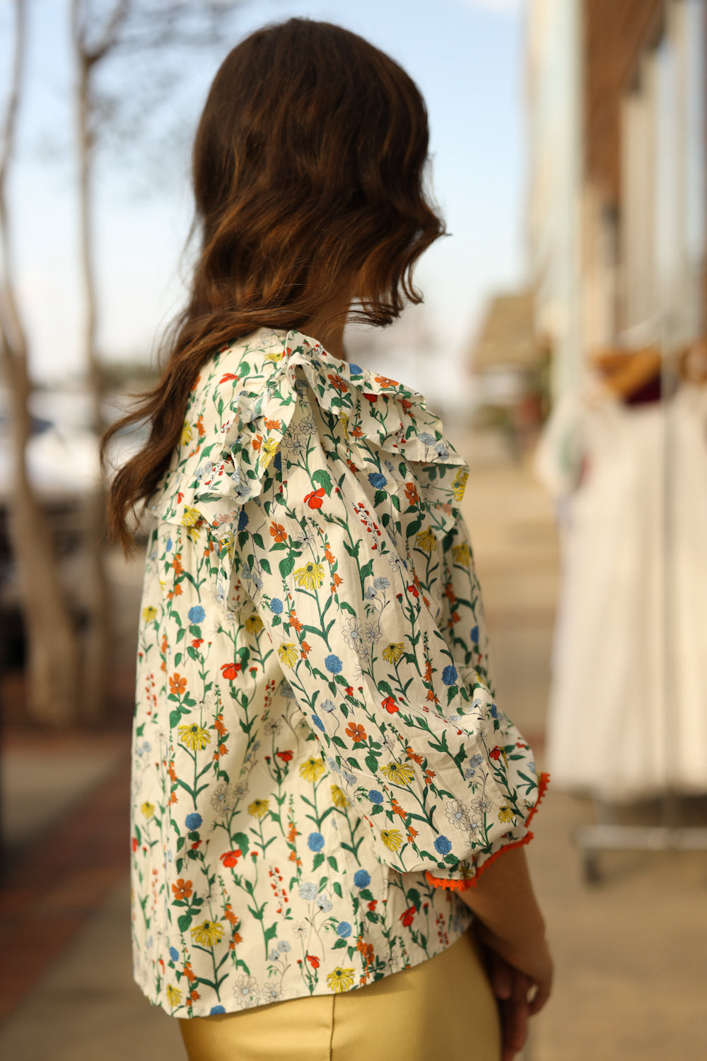 Lottie Floral Top - Ivory